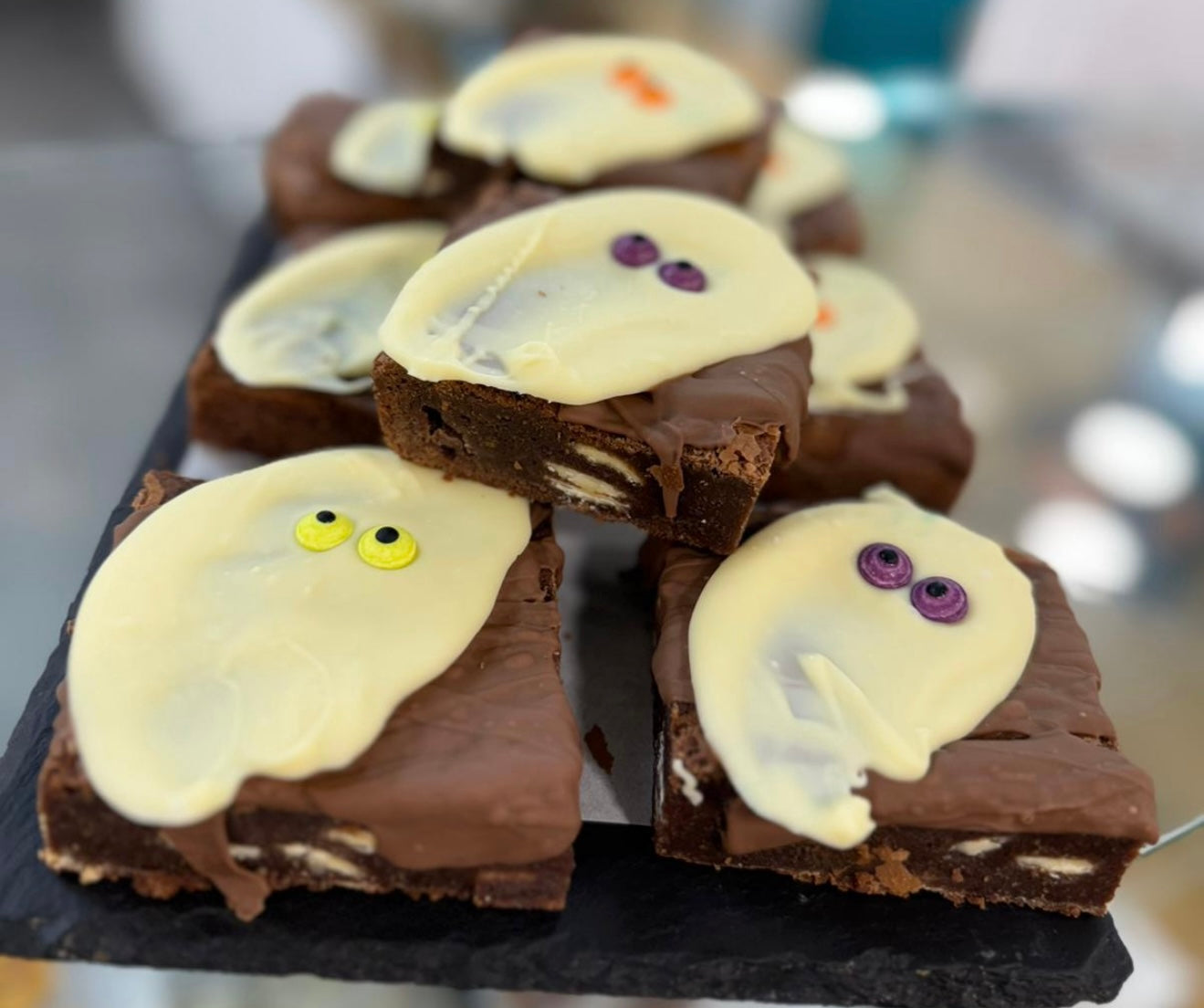 Halloween Special White choc chunk Ghost brownie